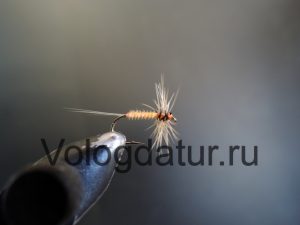 Купить сухую мушку Комарик Mosquito Orange - Golden Badger